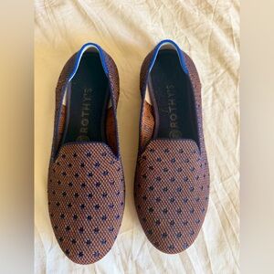 ROTHY'S Women's Flat Copper/Navy Almond Toe Recycled Shoe Size 8.5